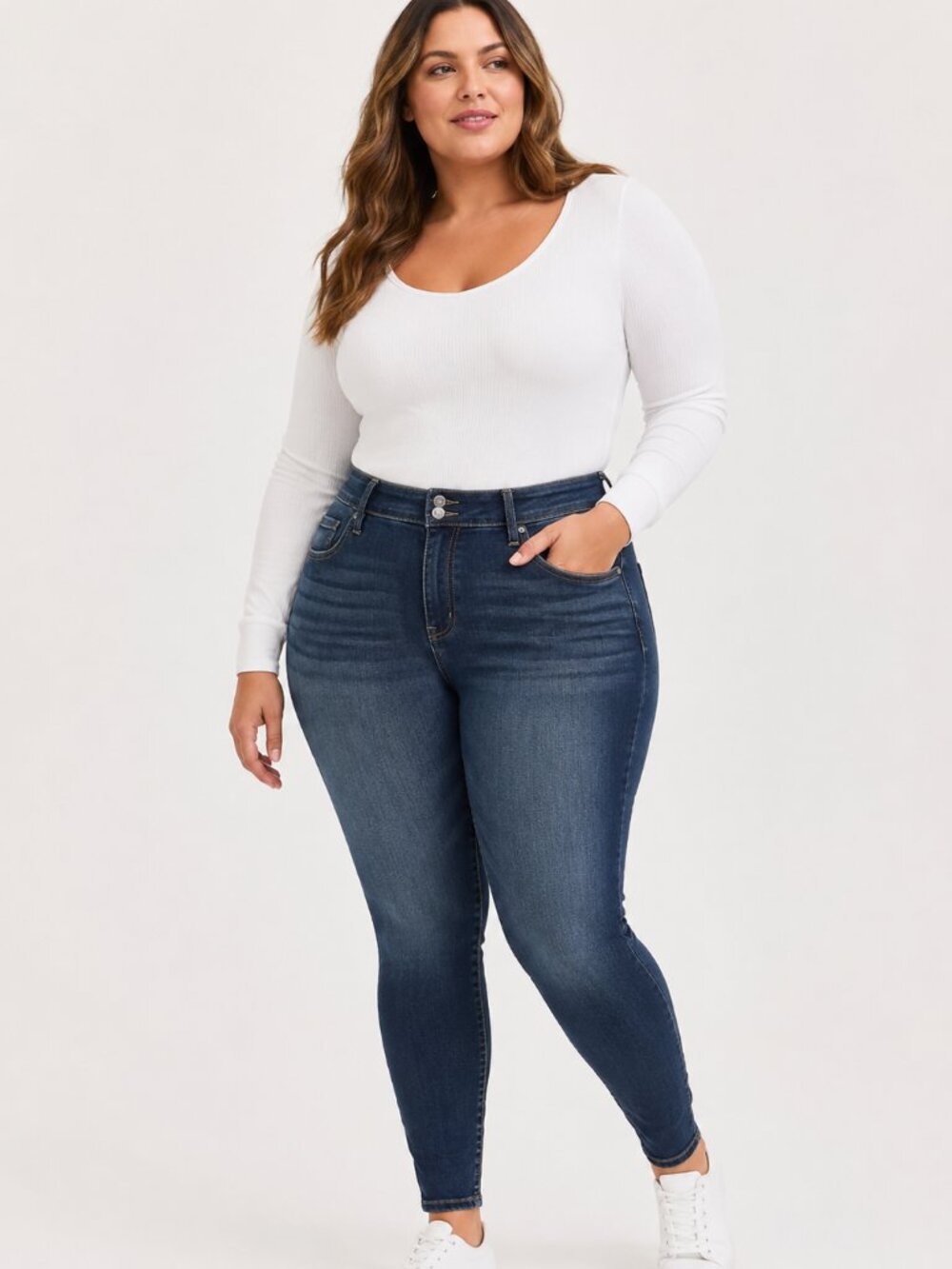 Torrid Sky High Skinny Jeans Women's Size 20R Dark Wash Stretch Denim Plus